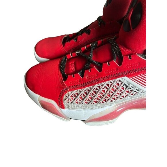 Nike Sneakers 5Y Red Air Jordan Lace Up Hi Top Athletic Basketball Sporty Active - Picture 7 of 16